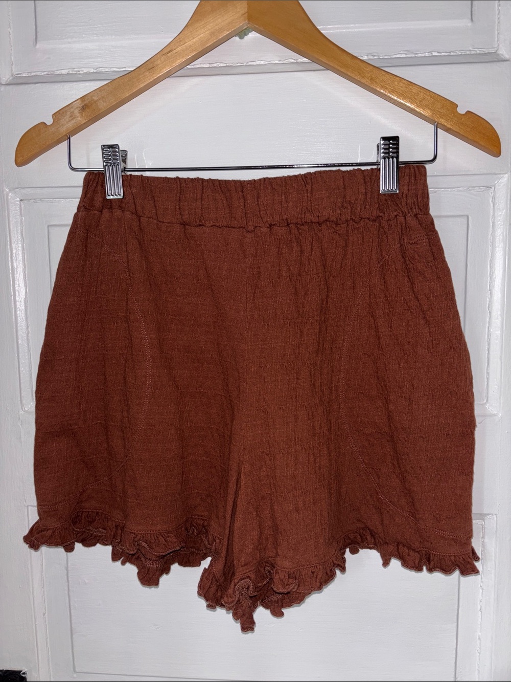 FREE PEOPLE BEACH HIGH WAIST PULL ON SHORTS